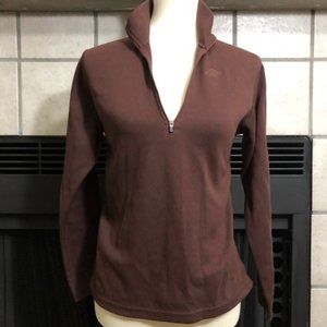 EASTERN MOUNTAIN SPORTS Brown Long Sleeve Pullover